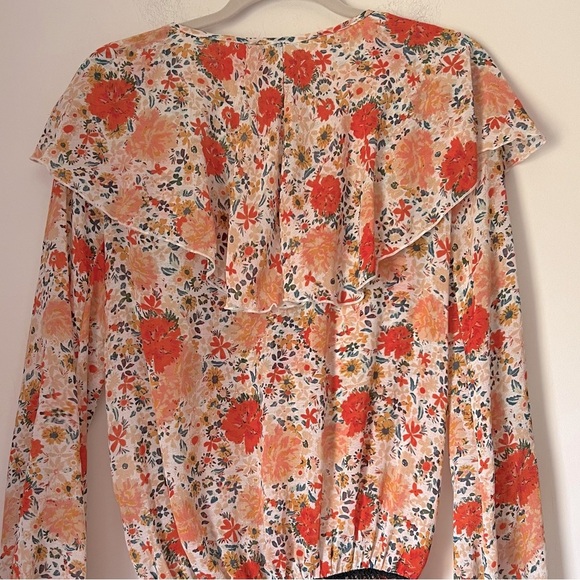 Intimately Free People Say It To Me Floral Ruffle Romantic Boho Summer Bodysuit - Picture 13 of 15